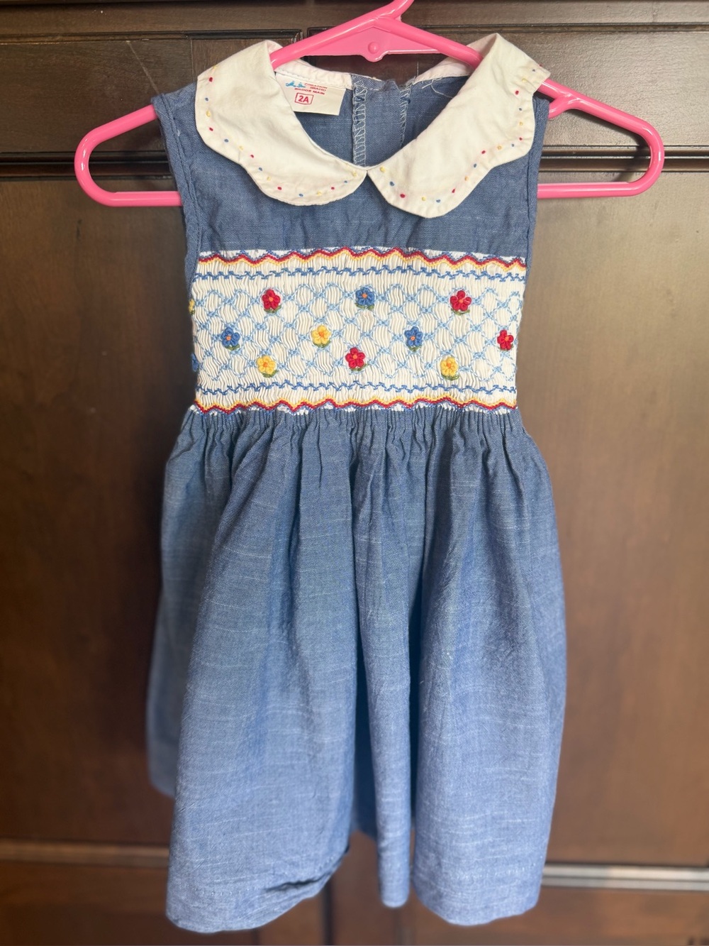 Vintage Création Imaho Hand-Smocked Girls Dress size 2T
